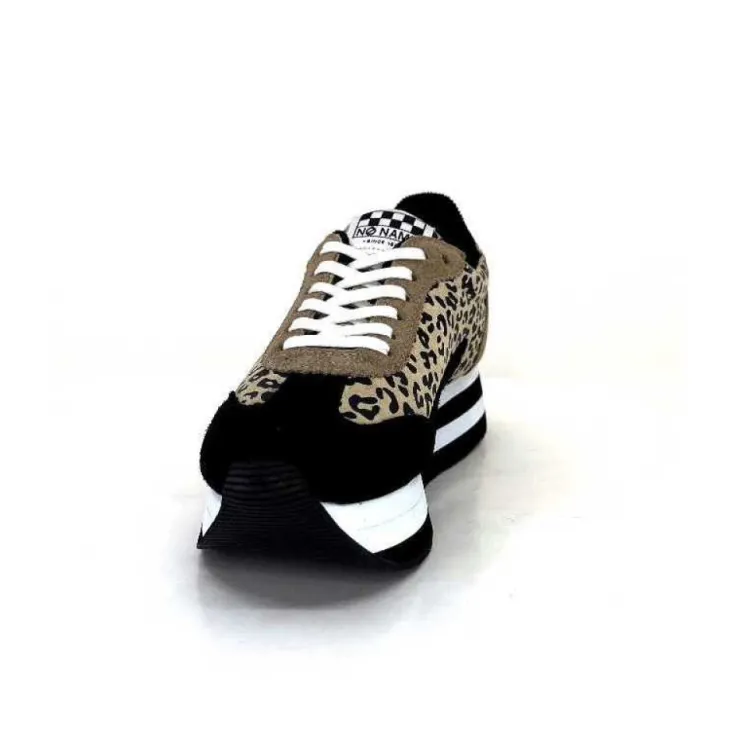 No Name Flex M Jogger Daim Textile Beige Et Noir*Femme Baskets