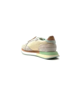 No Name Mia Jogger Daim Textile Beige Pastel Vert*Femme Baskets