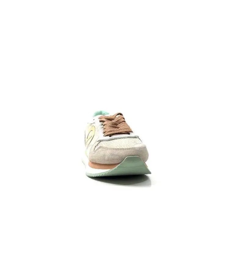 No Name Mia Jogger Daim Textile Beige Pastel Vert*Femme Baskets