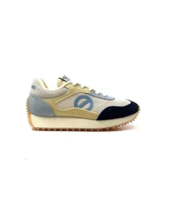No Name Punky Jogger Daim Bleu Textile Beige*Femme Baskets