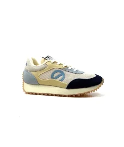 No Name Punky Jogger Daim Bleu Textile Beige*Femme Baskets