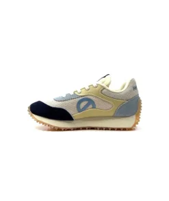 No Name Punky Jogger Daim Bleu Textile Beige*Femme Baskets
