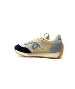 No Name Punky Jogger Daim Bleu Textile Beige*Femme Baskets