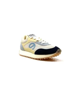 No Name Punky Jogger Daim Bleu Textile Beige*Femme Baskets