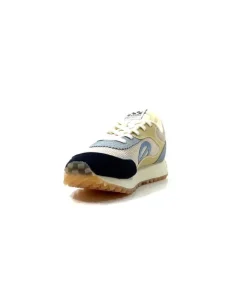 No Name Punky Jogger Daim Bleu Textile Beige*Femme Baskets