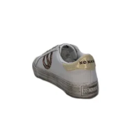 No Name Strike Side Cuir Blanc Or*Femme Baskets