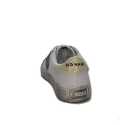 No Name Strike Side Cuir Blanc Or*Femme Baskets