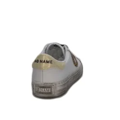 No Name Strike Side Cuir Blanc Or*Femme Baskets