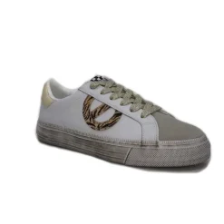 No Name Strike Side Cuir Blanc Or*Femme Baskets
