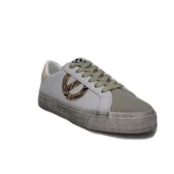 No Name Strike Side Cuir Blanc Or*Femme Baskets