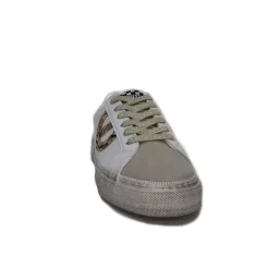 No Name Strike Side Cuir Blanc Or*Femme Baskets