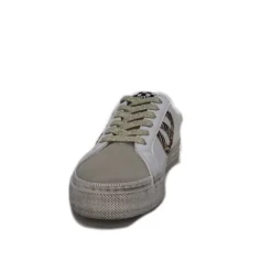 No Name Strike Side Cuir Blanc Or*Femme Baskets