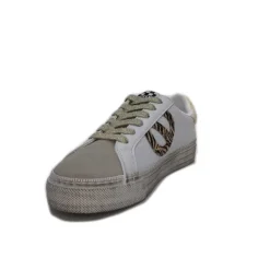 No Name Strike Side Cuir Blanc Or*Femme Baskets