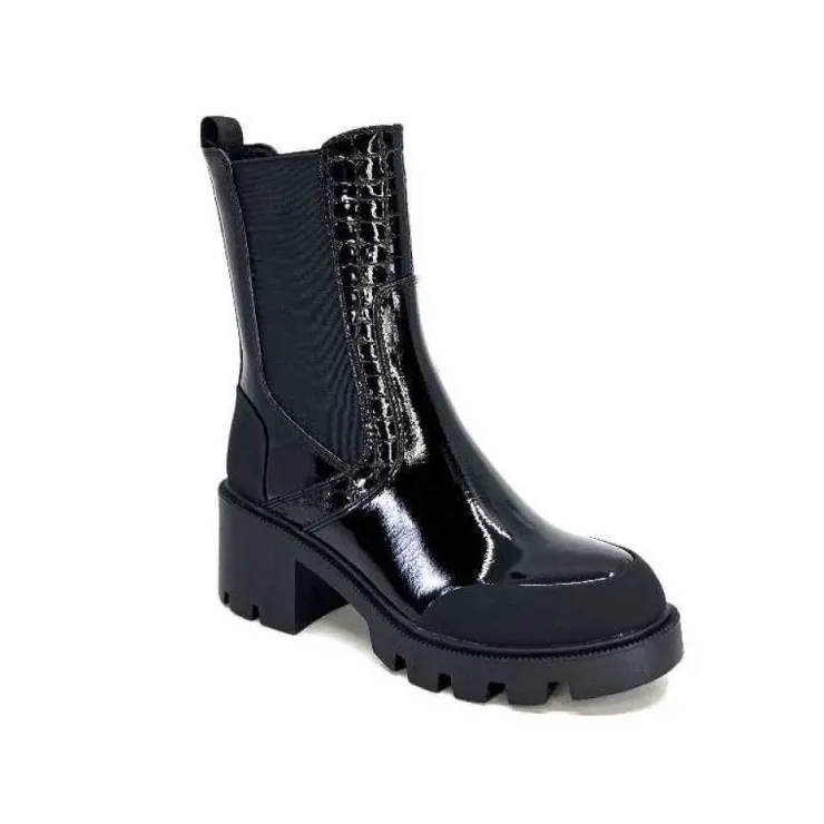 noa harmon 9117 Eros Cuir Vernis Noir*Femme Bottines
