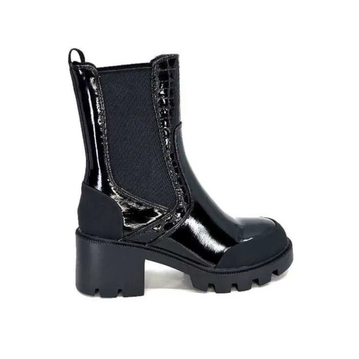 noa harmon 9117 Eros Cuir Vernis Noir*Femme Bottines