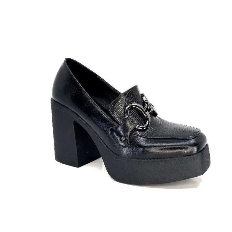 noa harmon 9555 Roco Cuir Noir*Femme Mocassins