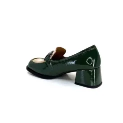 noa harmon 9581-M01 Ben Cuir Vernis Vert*Femme Mocassins