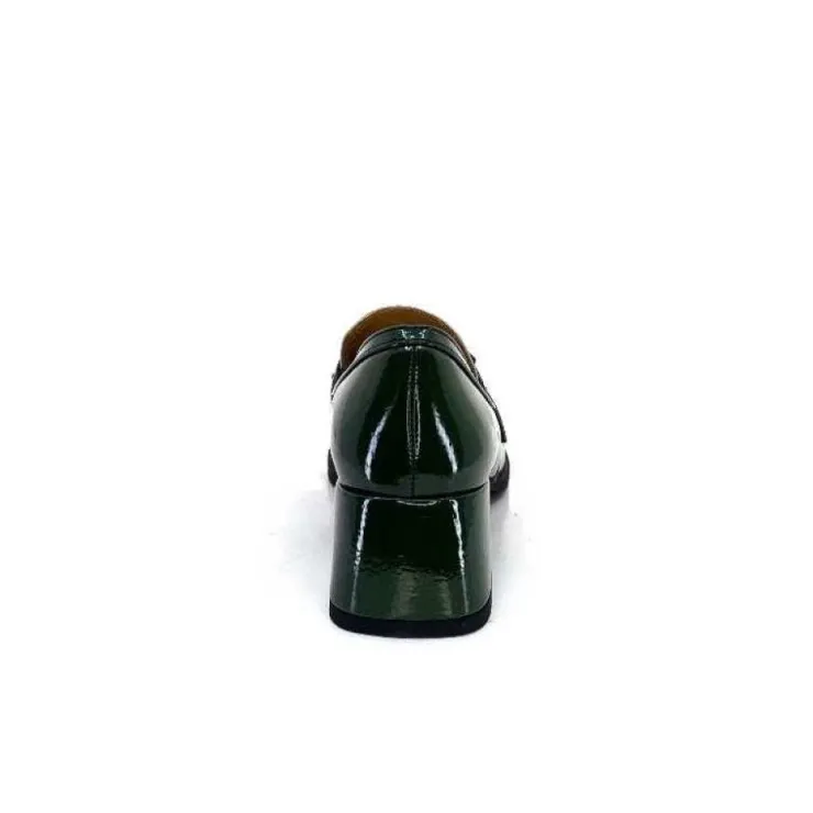 noa harmon 9581-M01 Ben Cuir Vernis Vert*Femme Mocassins