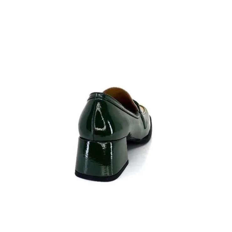 noa harmon 9581-M01 Ben Cuir Vernis Vert*Femme Mocassins