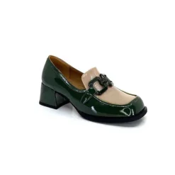 noa harmon 9581-M01 Ben Cuir Vernis Vert*Femme Mocassins