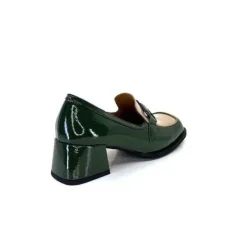 noa harmon 9581-M01 Ben Cuir Vernis Vert*Femme Mocassins