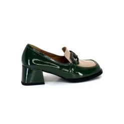 noa harmon 9581-M01 Ben Cuir Vernis Vert*Femme Mocassins