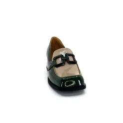 noa harmon 9581-M01 Ben Cuir Vernis Vert*Femme Mocassins