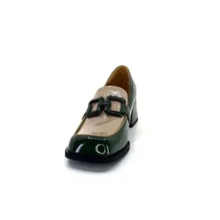 noa harmon 9581-M01 Ben Cuir Vernis Vert*Femme Mocassins