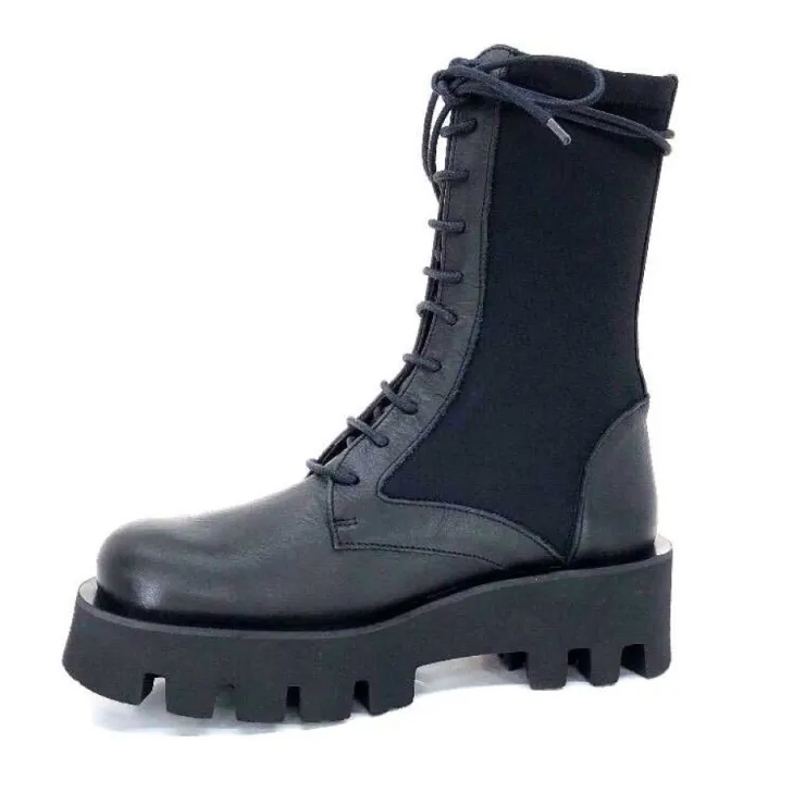 Paloma Barcelo Ahrem Cuir Noir Textile Noir*Femme Bottines