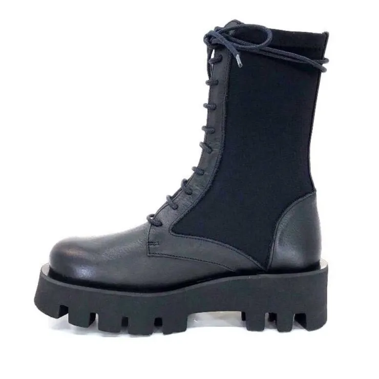 Paloma Barcelo Ahrem Cuir Noir Textile Noir*Femme Bottines