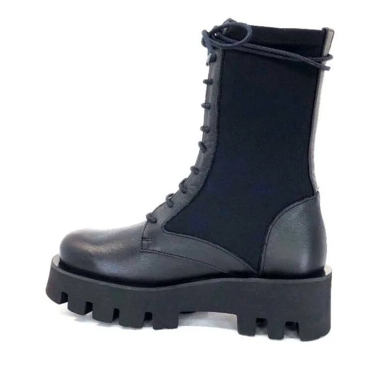 Paloma Barcelo Ahrem Cuir Noir Textile Noir*Femme Bottines