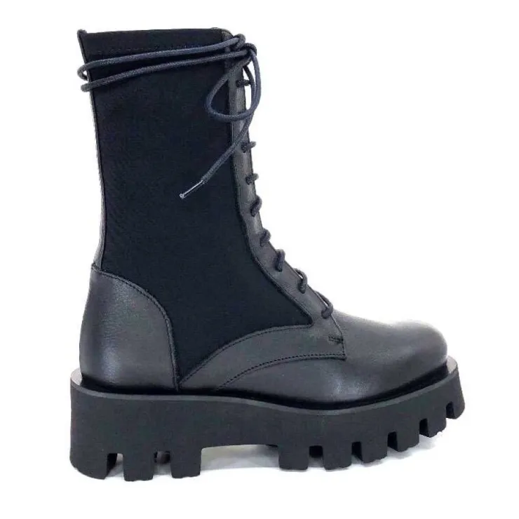 Paloma Barcelo Ahrem Cuir Noir Textile Noir*Femme Bottines