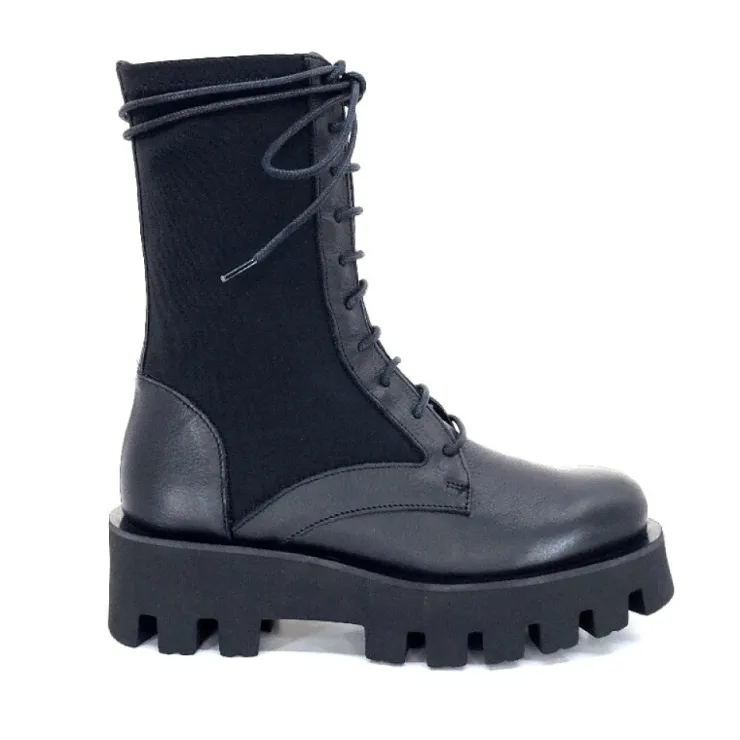 Paloma Barcelo Ahrem Cuir Noir Textile Noir*Femme Bottines