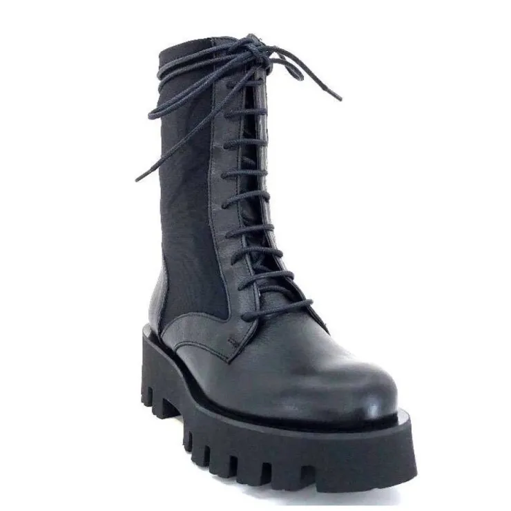 Paloma Barcelo Ahrem Cuir Noir Textile Noir*Femme Bottines