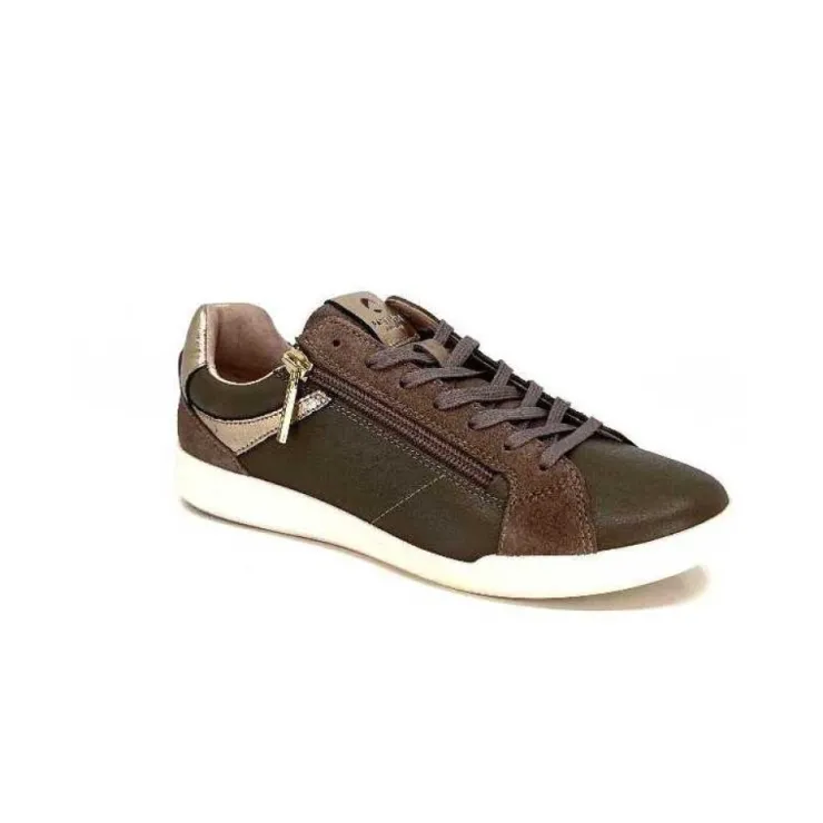 Pataugas 628403 Palme Cuir Taupe*Femme Baskets