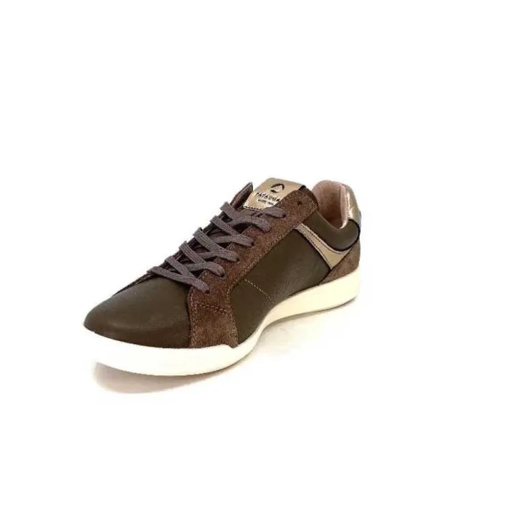 Pataugas 628403 Palme Cuir Taupe*Femme Baskets