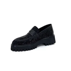 Pedro Miralles 25125 Daim Noir*Femme Mocassins