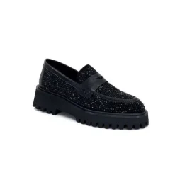 Pedro Miralles 25125 Daim Noir*Femme Mocassins