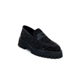 Pedro Miralles 25125 Daim Noir*Femme Mocassins