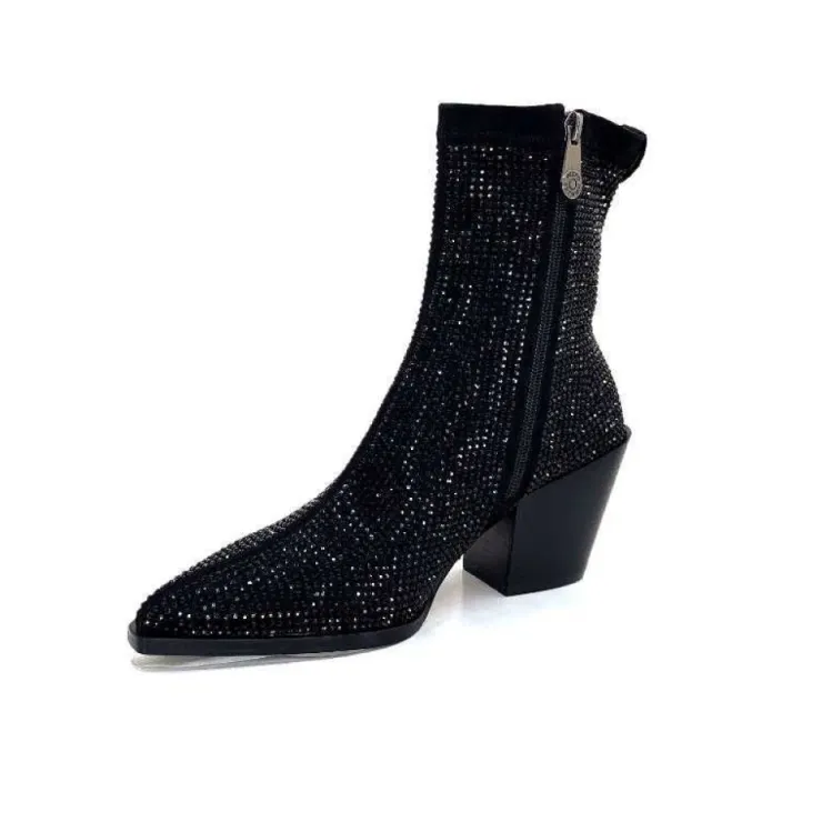 Pedro Miralles 25534 Daim Noir*Femme Santiags