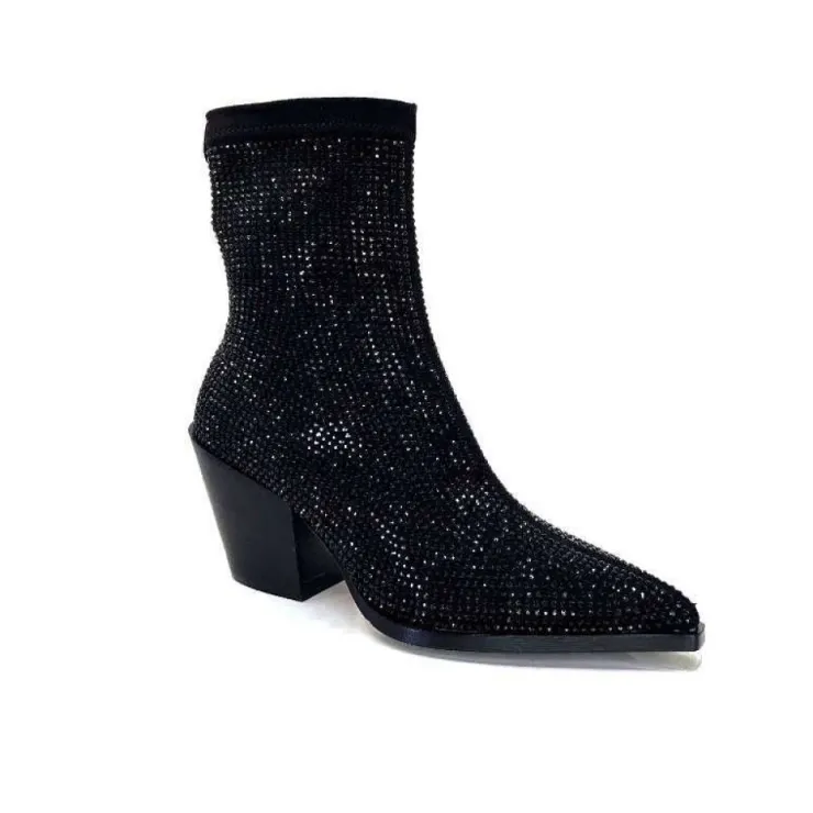 Pedro Miralles 25534 Daim Noir*Femme Santiags