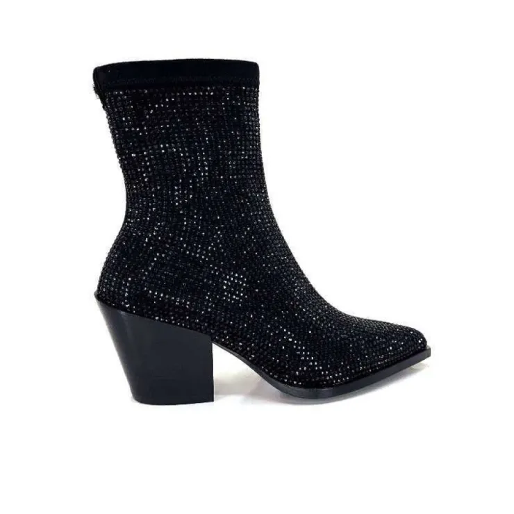 Pedro Miralles 25534 Daim Noir*Femme Santiags