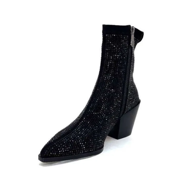 Pedro Miralles 25534 Daim Noir*Femme Santiags