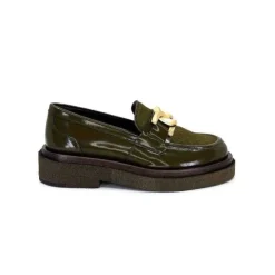 Pertini 32420 D4 Cuir Glace Kaki*Femme Mocassins