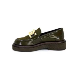Pertini 32420 D4 Cuir Glace Kaki*Femme Mocassins