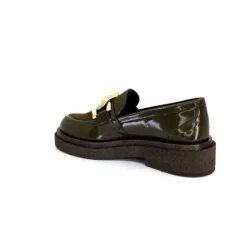 Pertini 32420 D4 Cuir Glace Kaki*Femme Mocassins