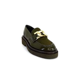 Pertini 32420 D4 Cuir Glace Kaki*Femme Mocassins
