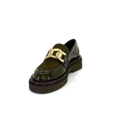 Pertini 32420 D4 Cuir Glace Kaki*Femme Mocassins