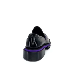 Pertini 32416 D7 Cuir Noir Violet*Femme Mocassins