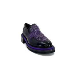 Pertini 32416 D7 Cuir Noir Violet*Femme Mocassins
